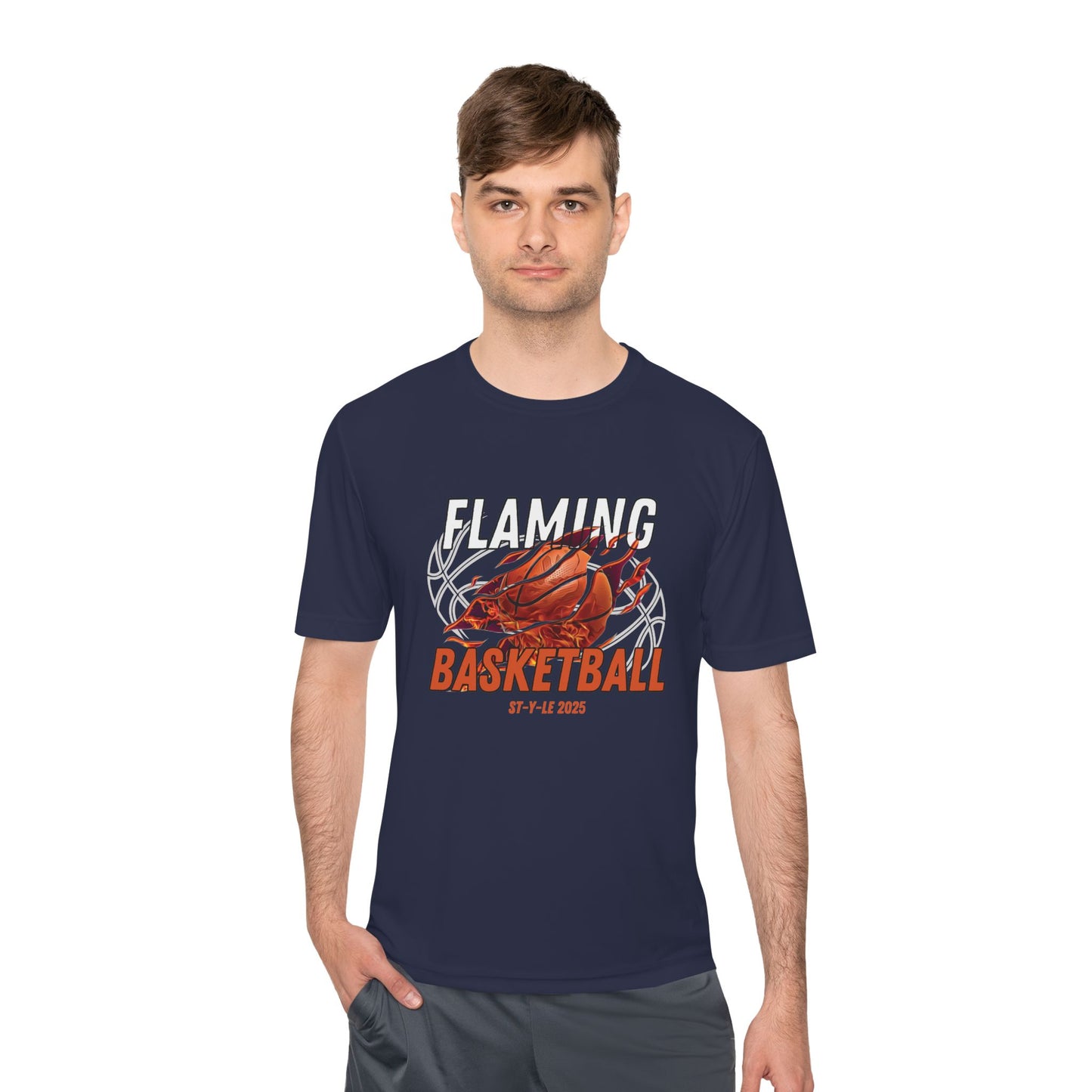 Flaming Basketball Unisex Moisture-Wicking Tee Sportswear & Activewear