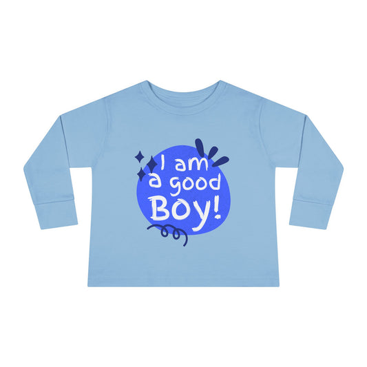 Playful Toddler Long Sleeve Tee I Am A Good Boy Kids Shirt