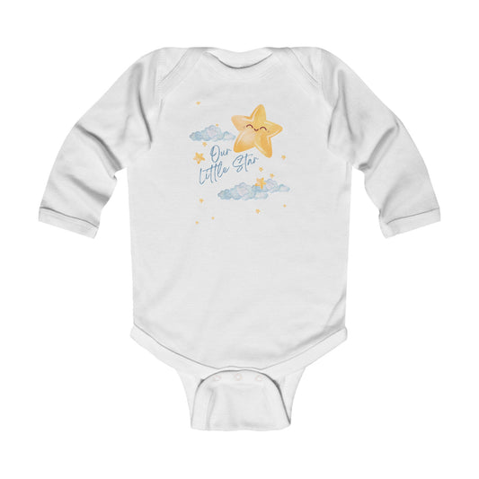 Our Little Star Infant Bodysuit Cute Baby Shower Newborn Outfit