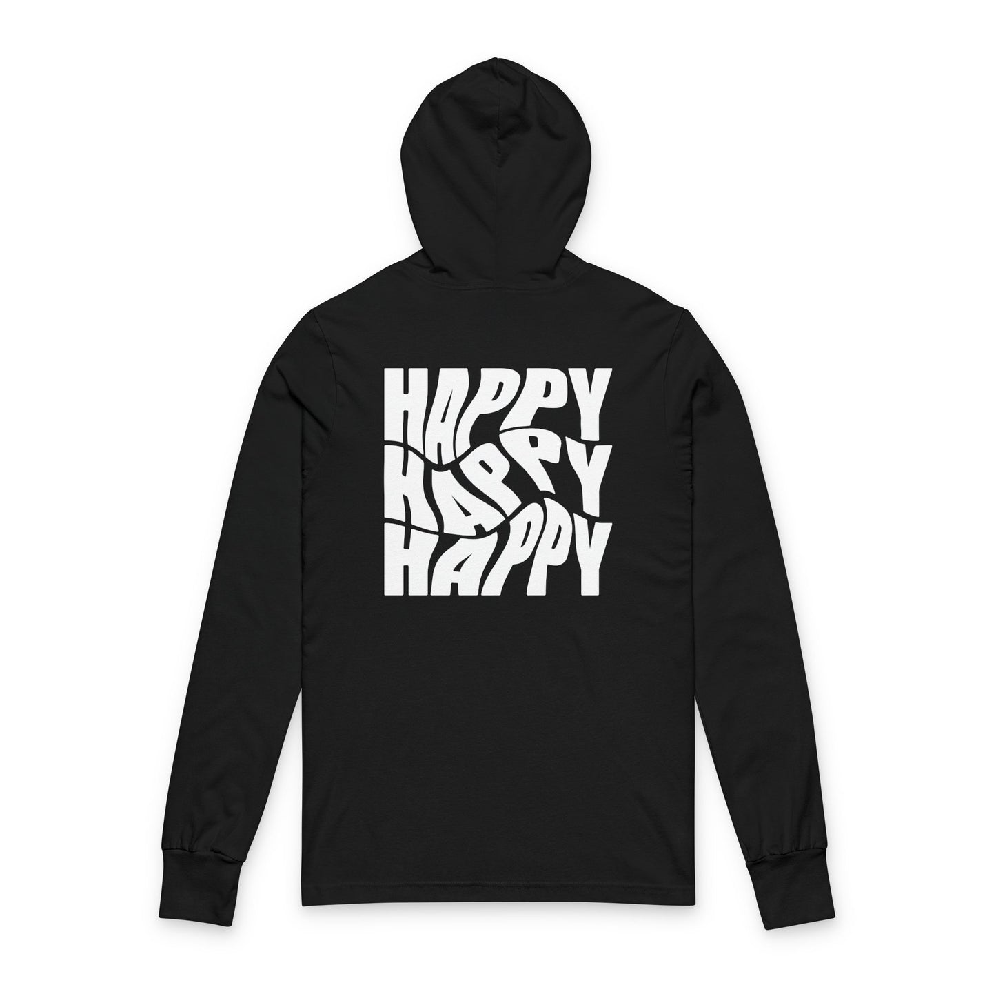 Happy Vibes Unisex Hooded Tee Cozy Casual Wear & Everyday