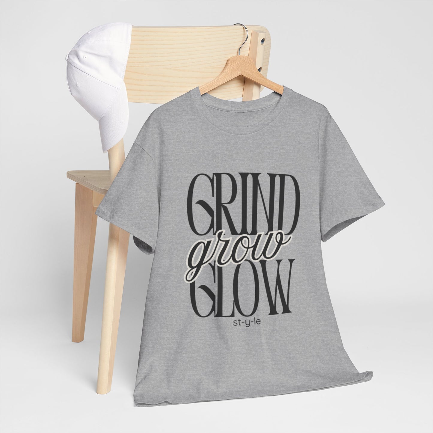 Grind Grow Glow Motivational Unisex Tee