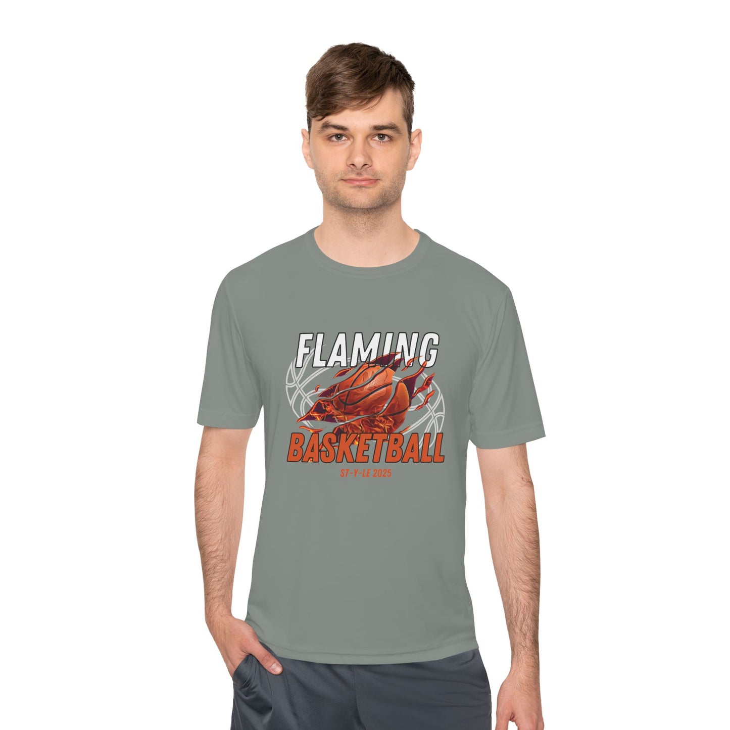 Flaming Basketball Unisex Moisture-Wicking Tee Sportswear & Activewear