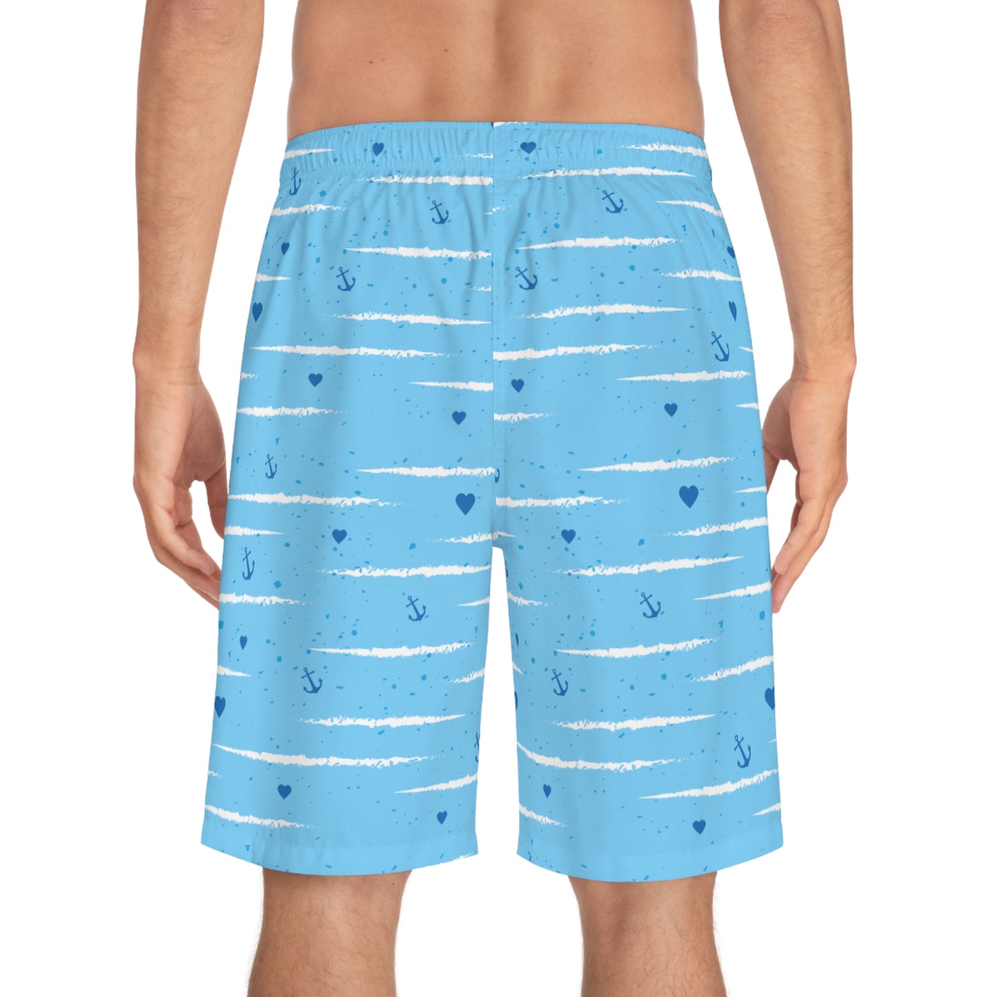 Nautical Men’s Board Shorts Summer Swimwear & Vacation Essentials for Beach Days