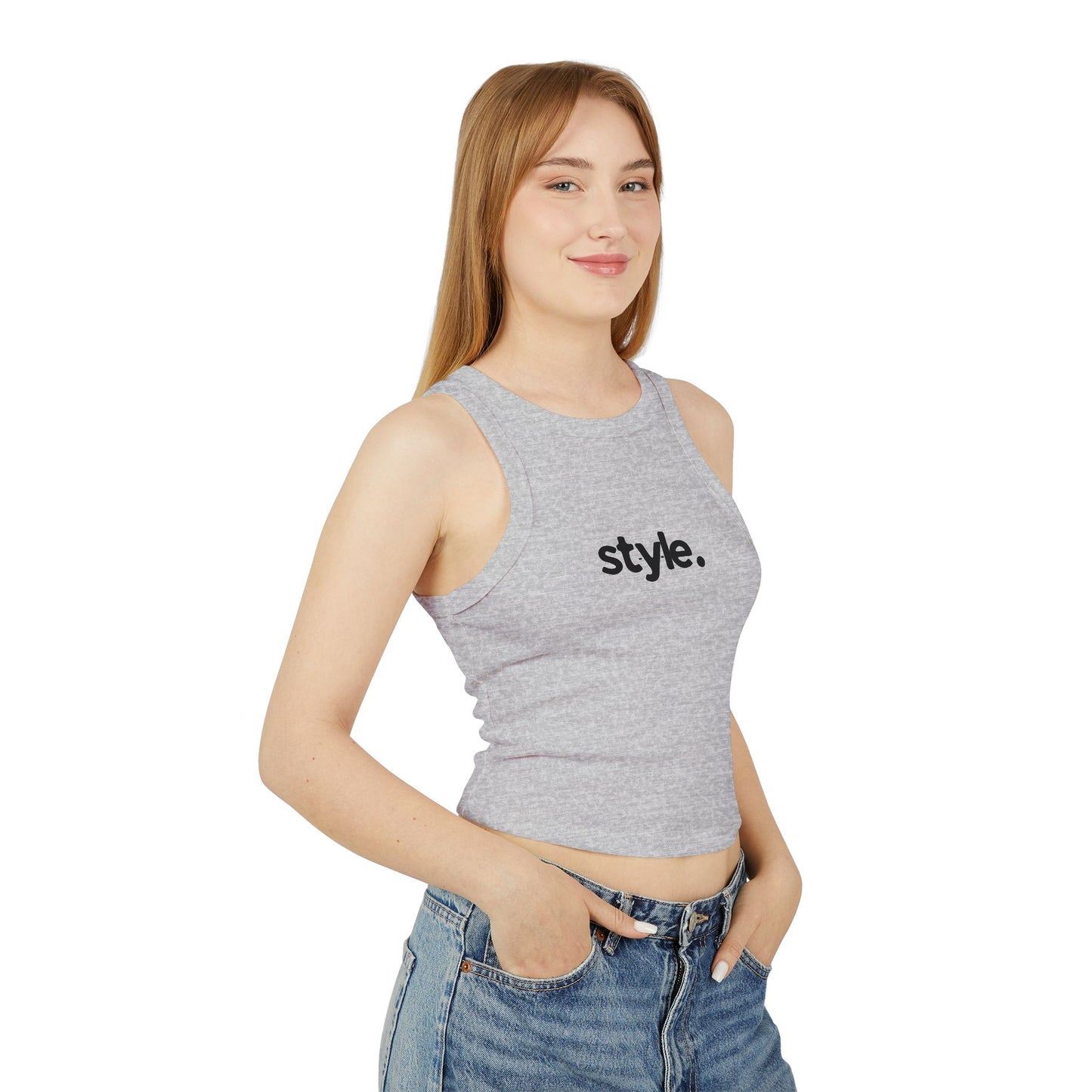 Stylish Women’s Micro Rib Racer Tank – Casual, Summer Fashion & Workout Top
