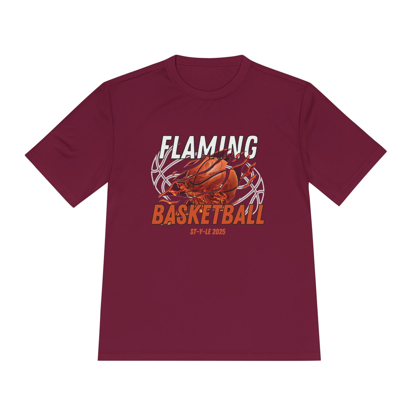 Flaming Basketball Unisex Moisture-Wicking Tee Sportswear & Activewear