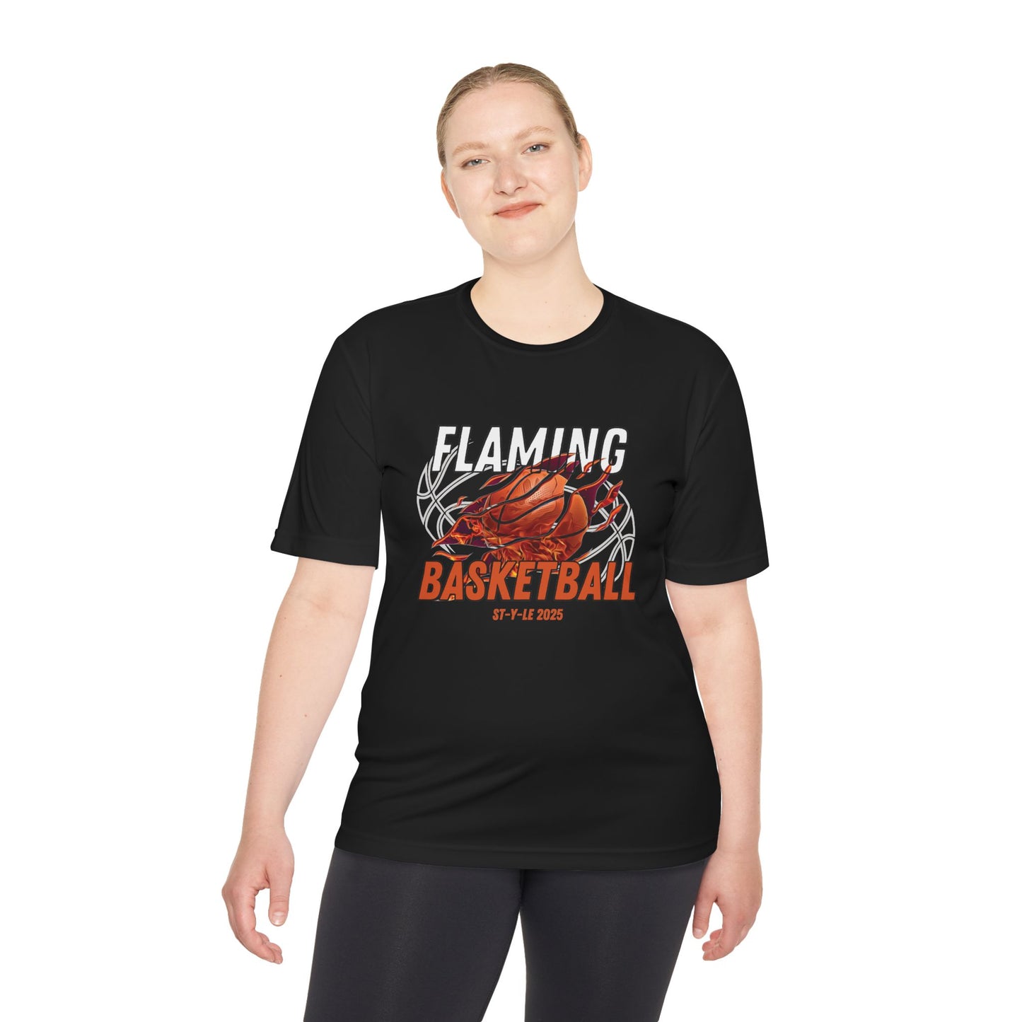 Flaming Basketball Unisex Moisture-Wicking Tee Sportswear & Activewear