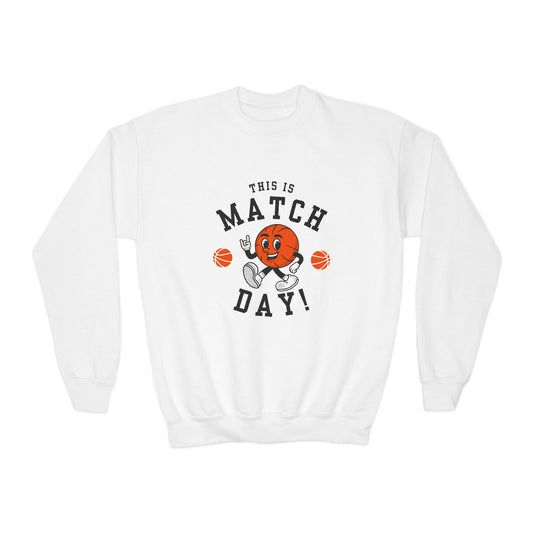 Youth Match Day Crewneck Basketball Sweatshirt Sports Apparel Gift