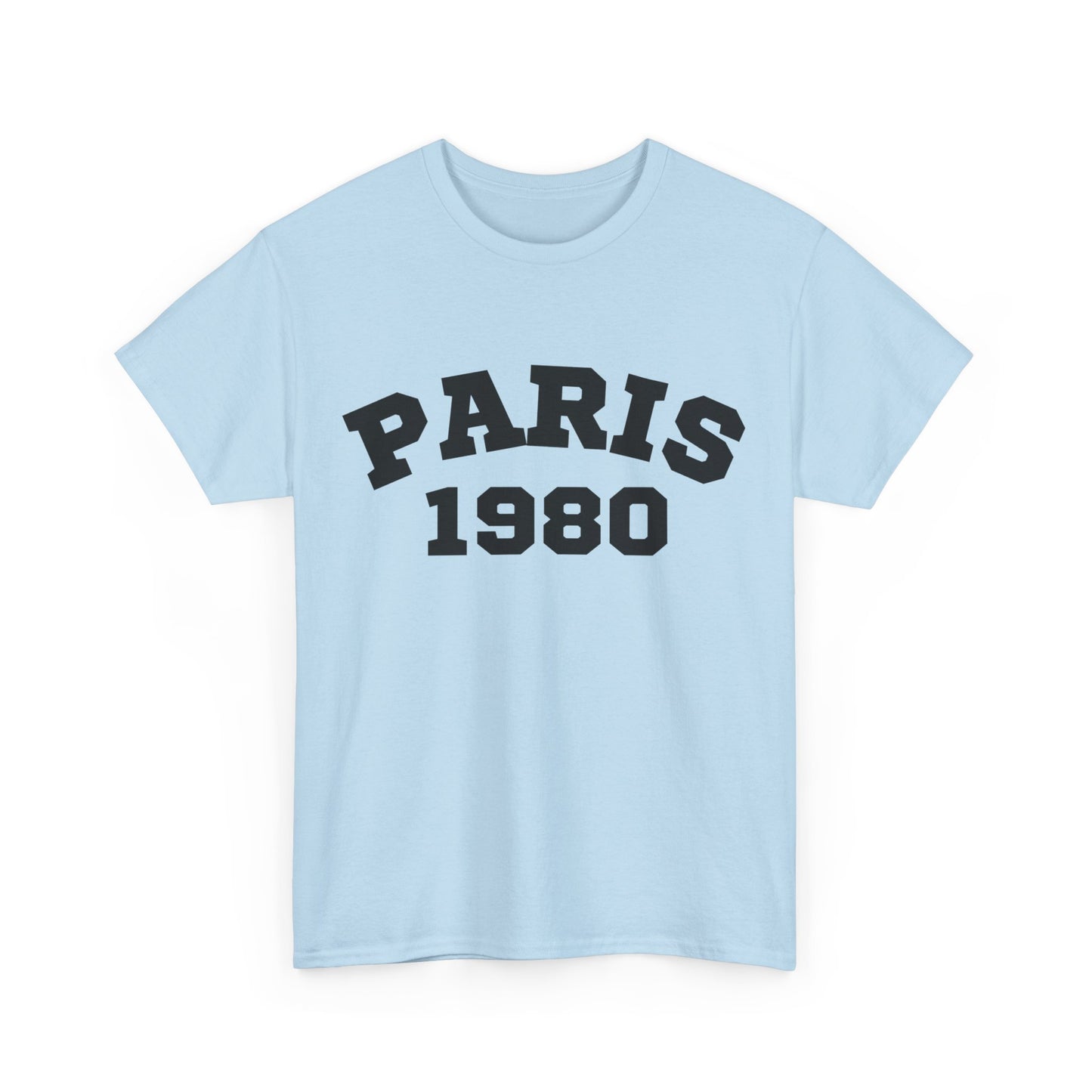 Vintage Paris 1980 Unisex Heavy Cotton Tee  Retro Travel Fashion & Statement Shirt