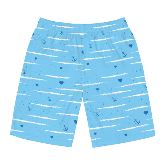Nautical Men’s Board Shorts Summer Swimwear & Vacation Essentials for Beach Days