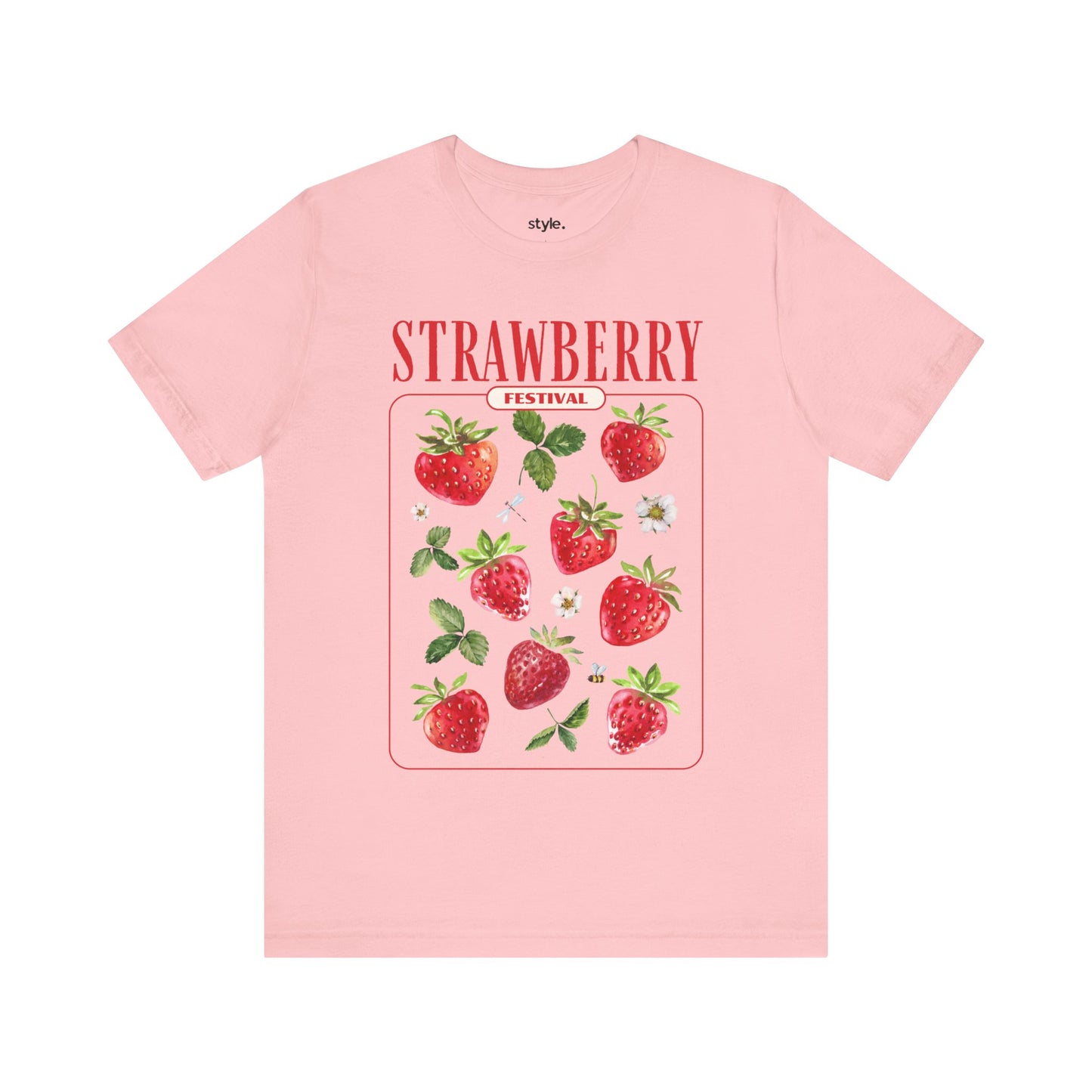 Strawberry Festival Unisex Tee Cute Summer Graphic Shirt for Fruit & Berry Lovers
