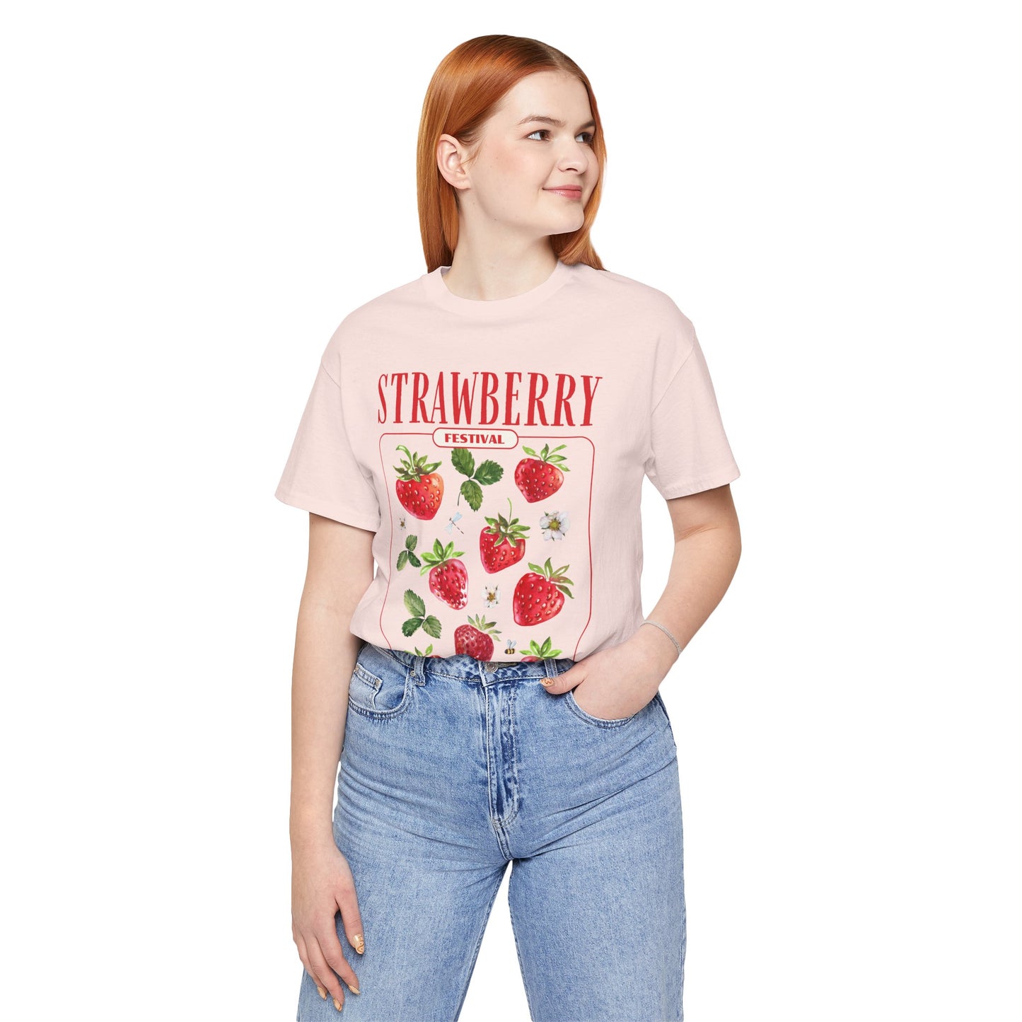 Strawberry Festival Unisex Tee Cute Summer Graphic Shirt for Fruit & Berry Lovers