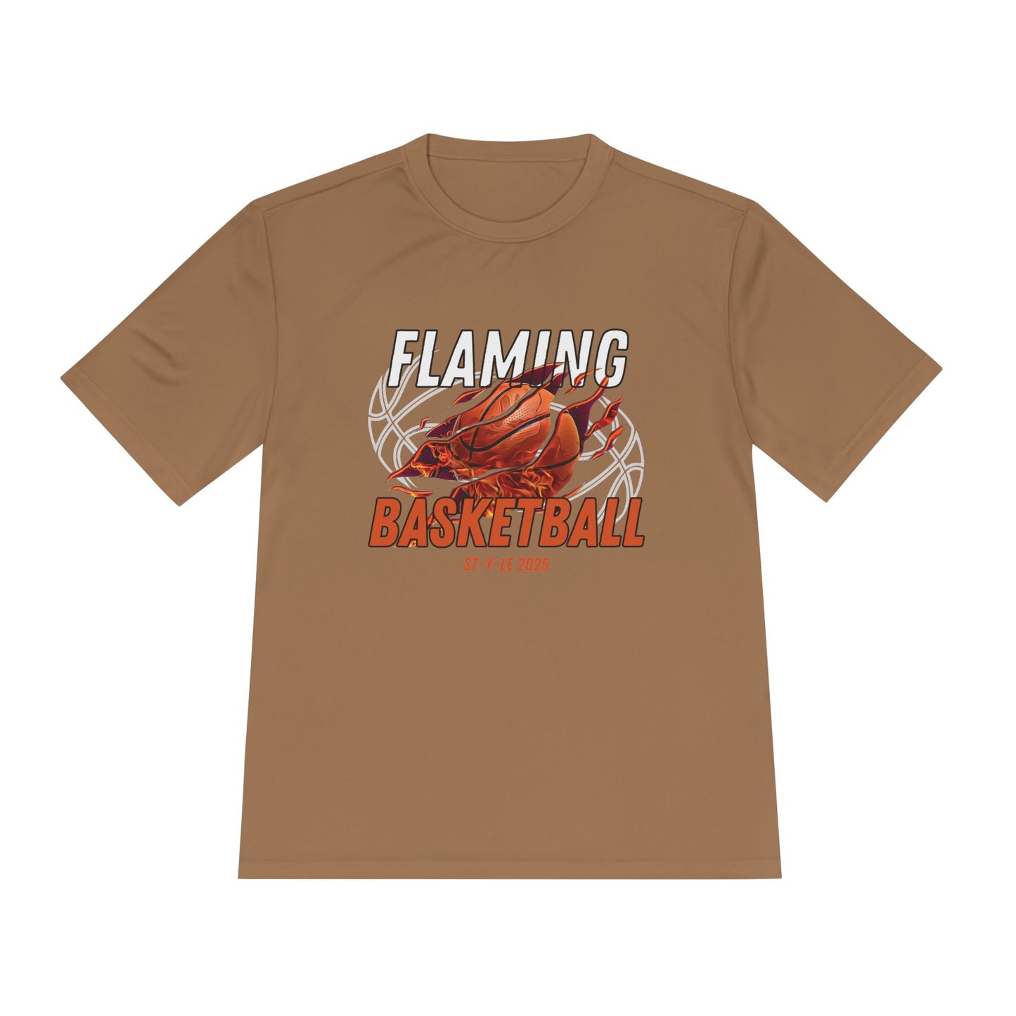 Flaming Basketball Unisex Moisture-Wicking Tee Sportswear & Activewear