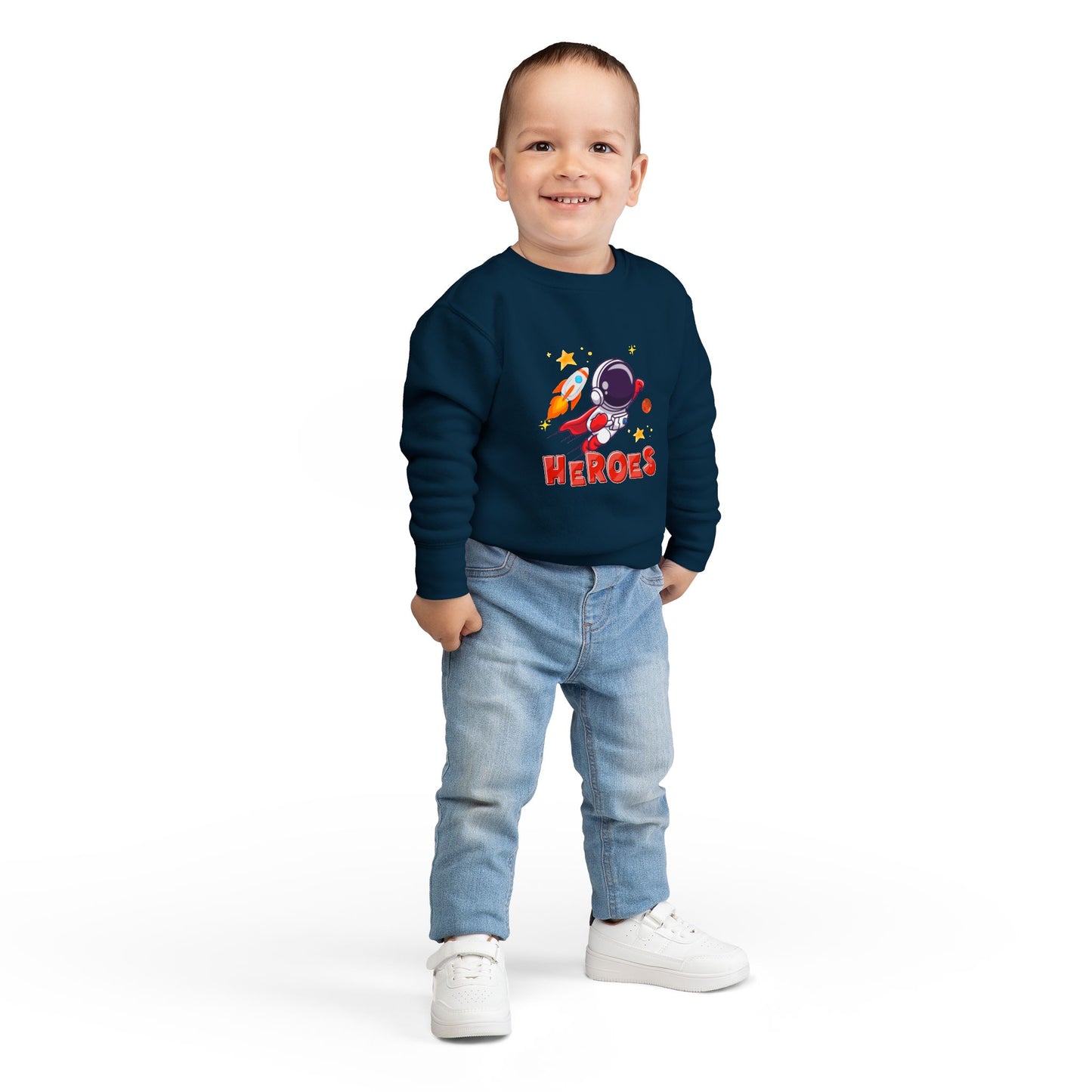 Toddler Astronaut Heroes Sweatshirt Cozy Space Themed Kids Outfit
