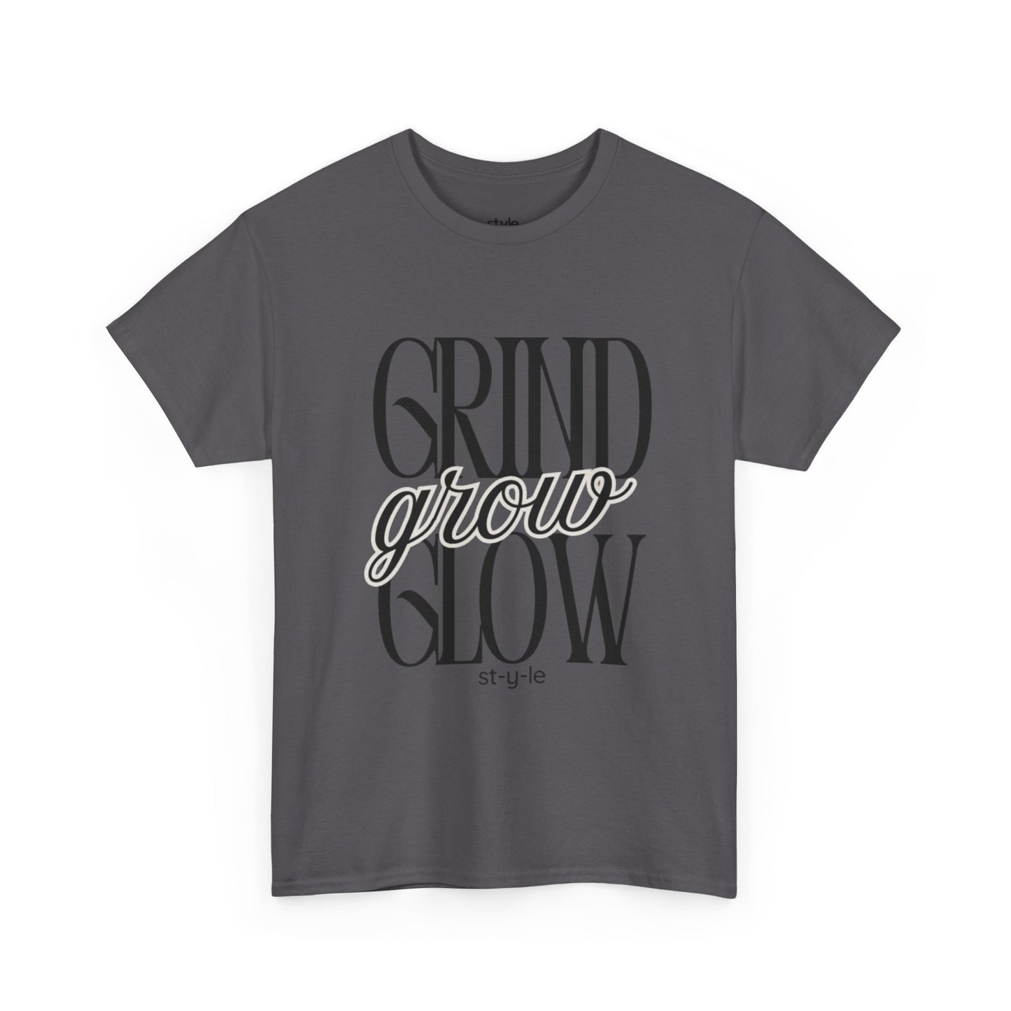 Grind Grow Glow Motivational Unisex Tee