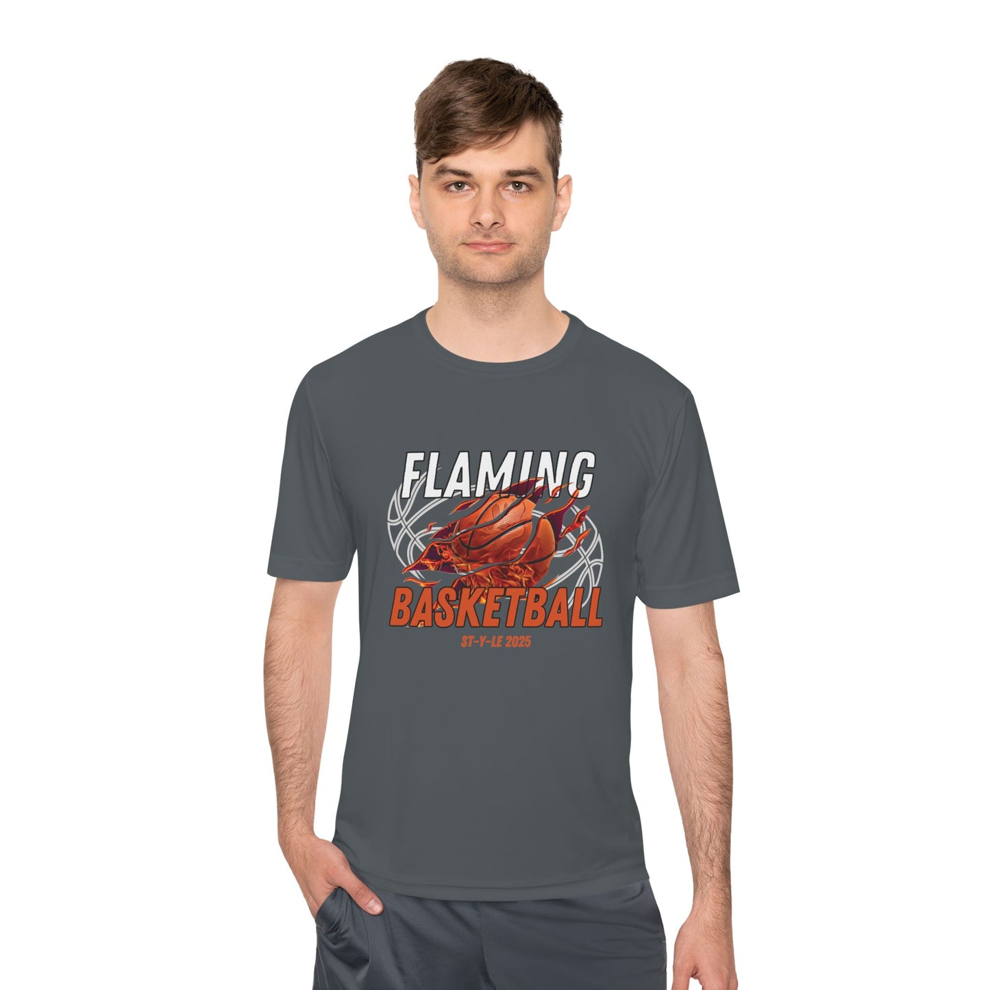 Flaming Basketball Unisex Moisture-Wicking Tee Sportswear & Activewear