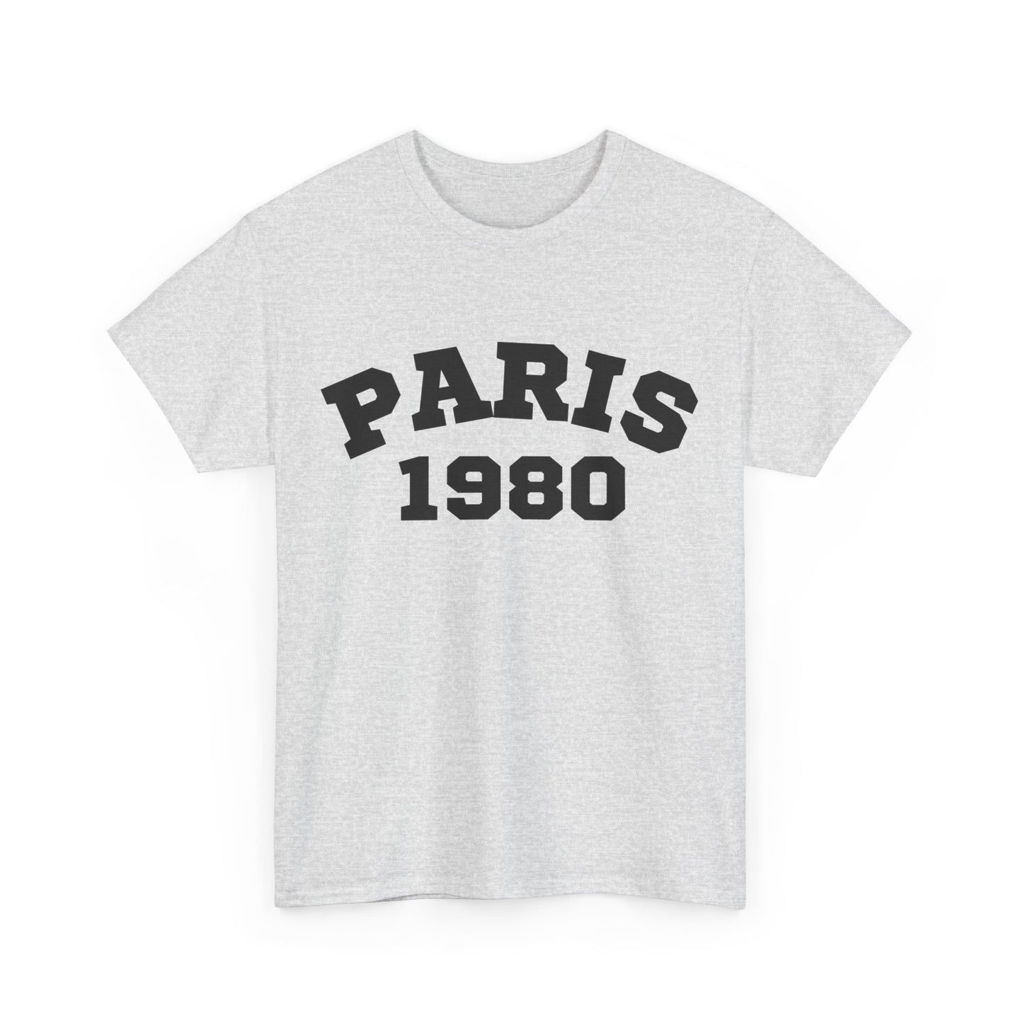 Vintage Paris 1980 Unisex Heavy Cotton Tee  Retro Travel Fashion & Statement Shirt