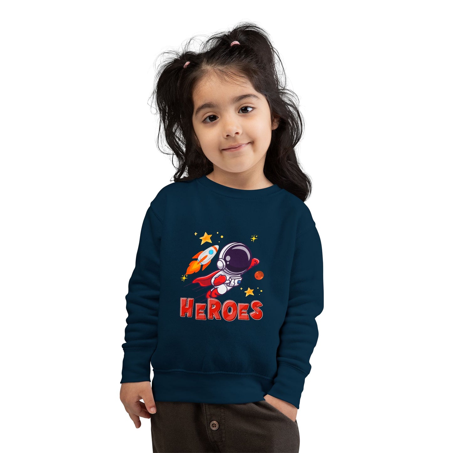 Toddler Astronaut Heroes Sweatshirt Cozy Space Themed Kids Outfit