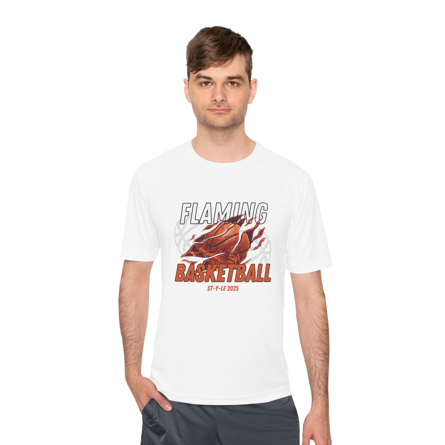 Flaming Basketball Unisex Moisture-Wicking Tee Sportswear & Activewear