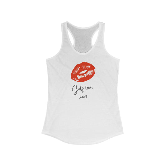 Self-Love Women’s Racerback Tank – Positive Vibes, Casual & Workout Top
