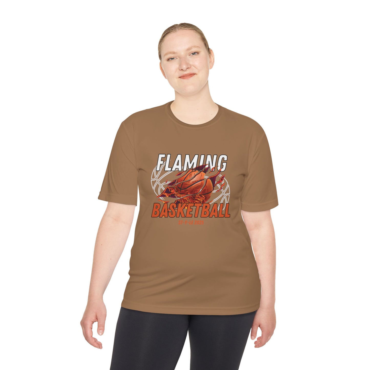 Flaming Basketball Unisex Moisture-Wicking Tee Sportswear & Activewear