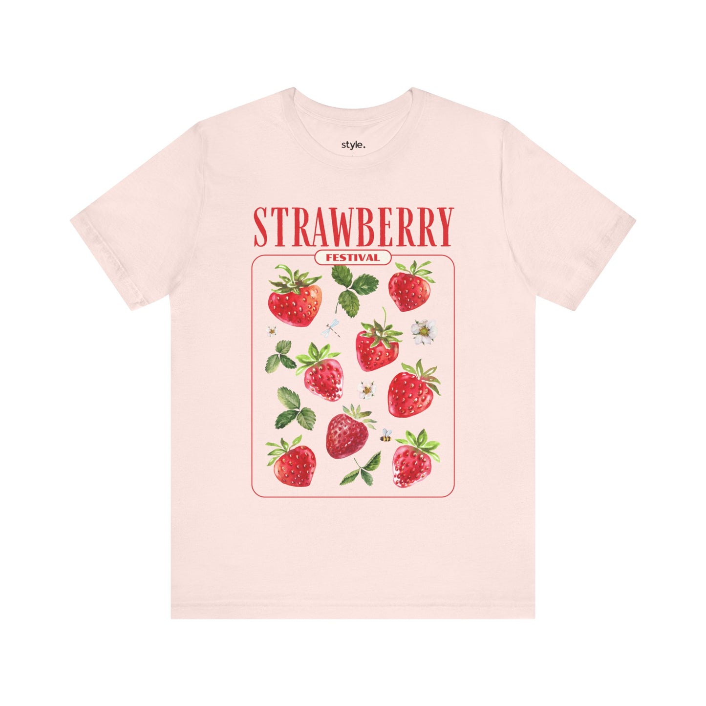 Strawberry Festival Unisex Tee Cute Summer Graphic Shirt for Fruit & Berry Lovers