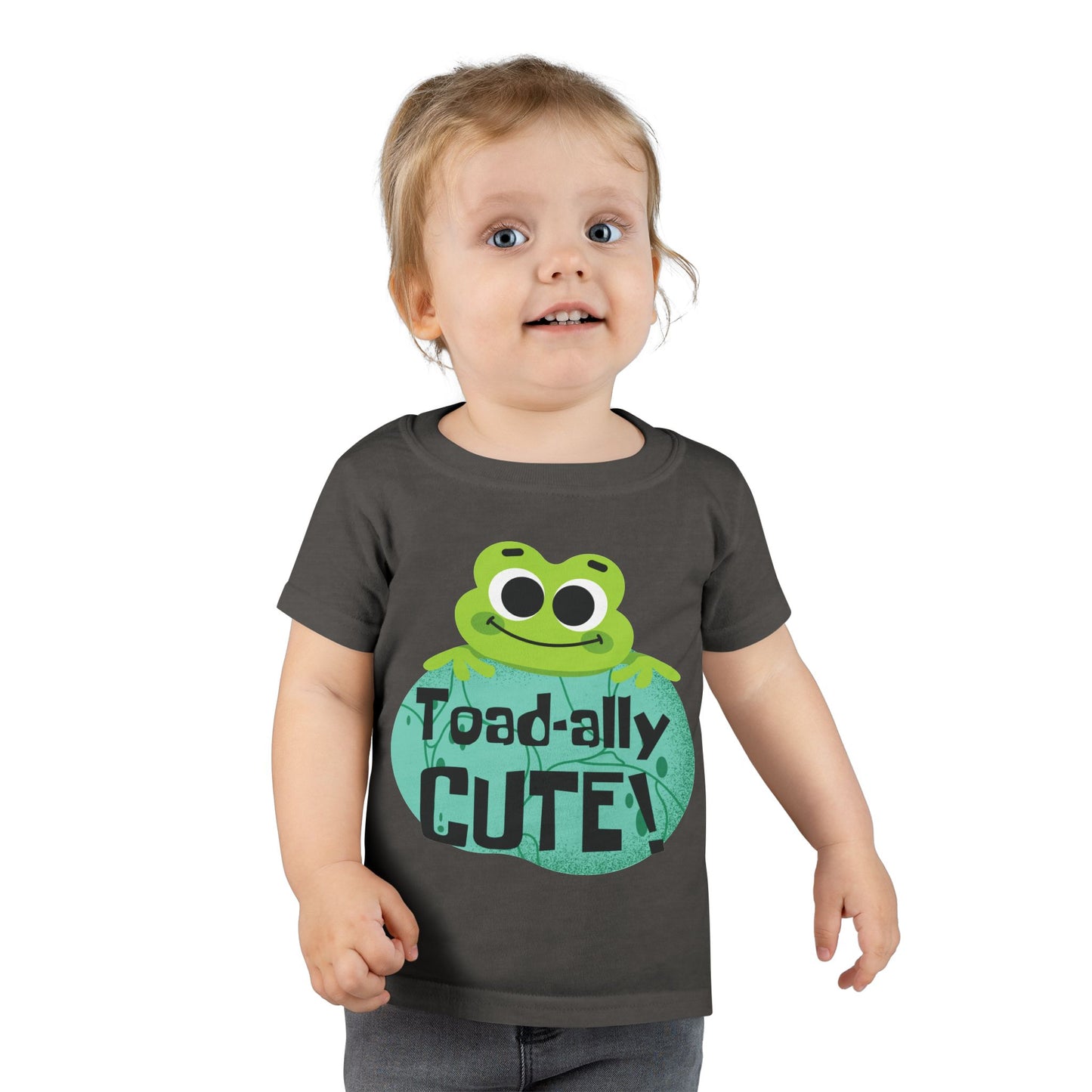 Toad-ally Cute Toddler T Shirt Playful Frog Kids Outfit