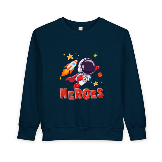 Toddler Astronaut Heroes Sweatshirt Cozy Space Themed Kids Outfit