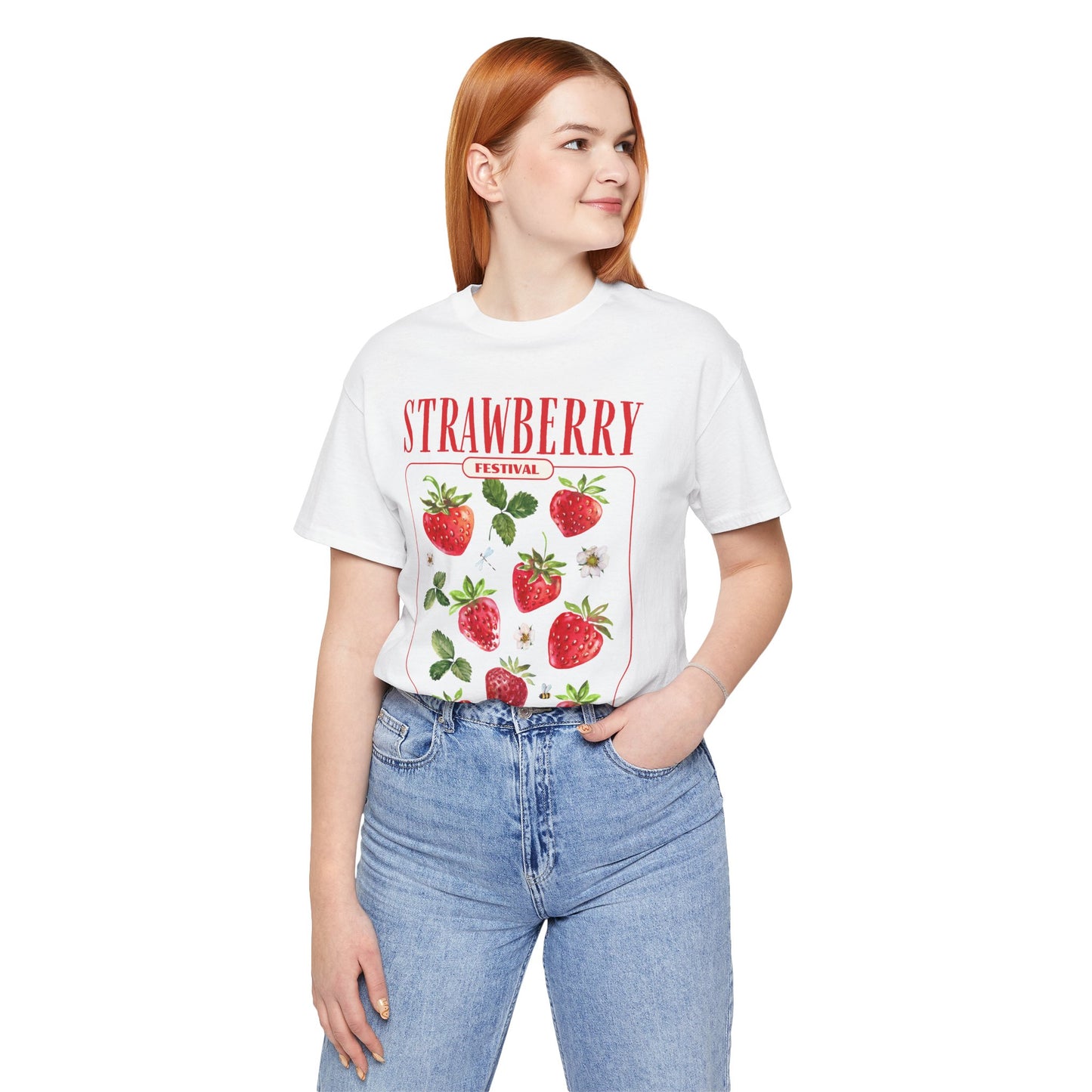 Strawberry Festival Unisex Tee Cute Summer Graphic Shirt for Fruit & Berry Lovers