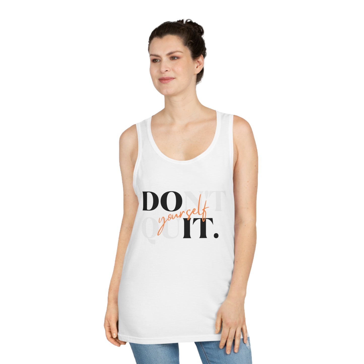 Motivational Tank Top - "Don't Quit" Unisex Softstyle, Fitness Apparel, Workout Gear, Inspirational Gift, Summer Wardrobe